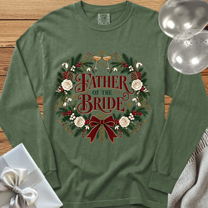 Father of the Bride - Premium Winter Crest Wedding Long Sleeve T-Shirt - Hemp