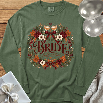 Bride, Fall Edition - Premium Wedding Long Sleeve T-Shirt - Hemp