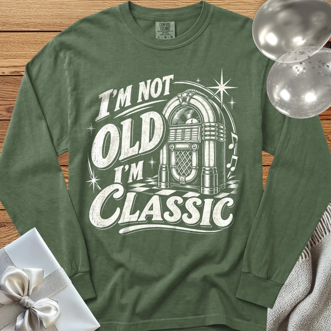 I’m Not Old, I’m Classic - Premium Birthday Long Sleeve T-Shirt - Hemp