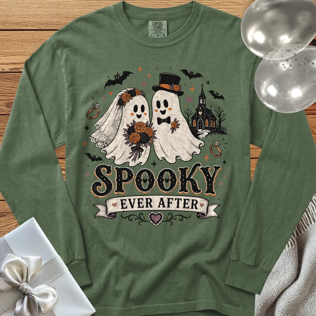 Spooky Ever After - Halloween Wedding Long Sleeve T-Shirt - Hemp