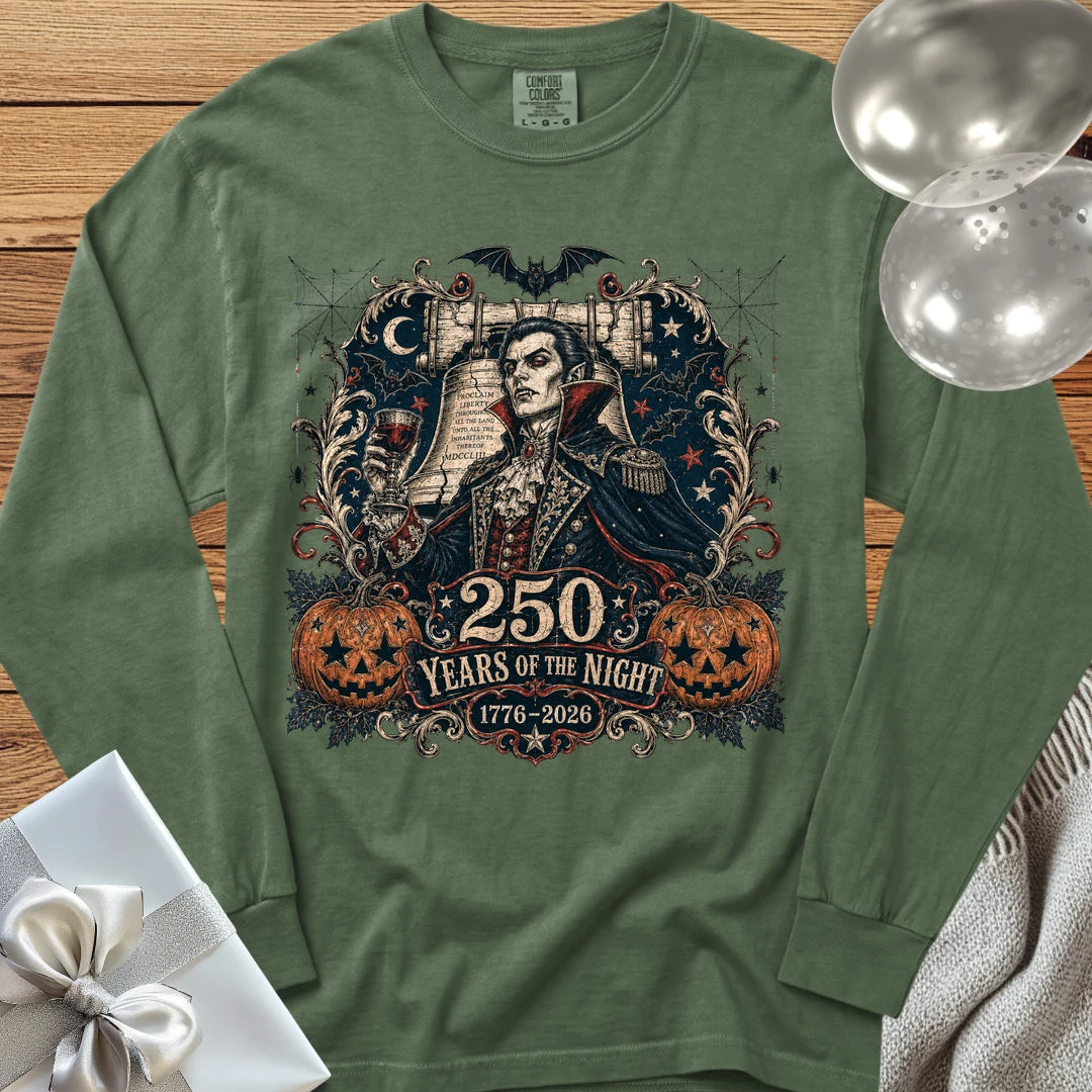 250 Years of the Night - Premium Halloween America 250 Long Sleeve T-Shirt - Hemp
