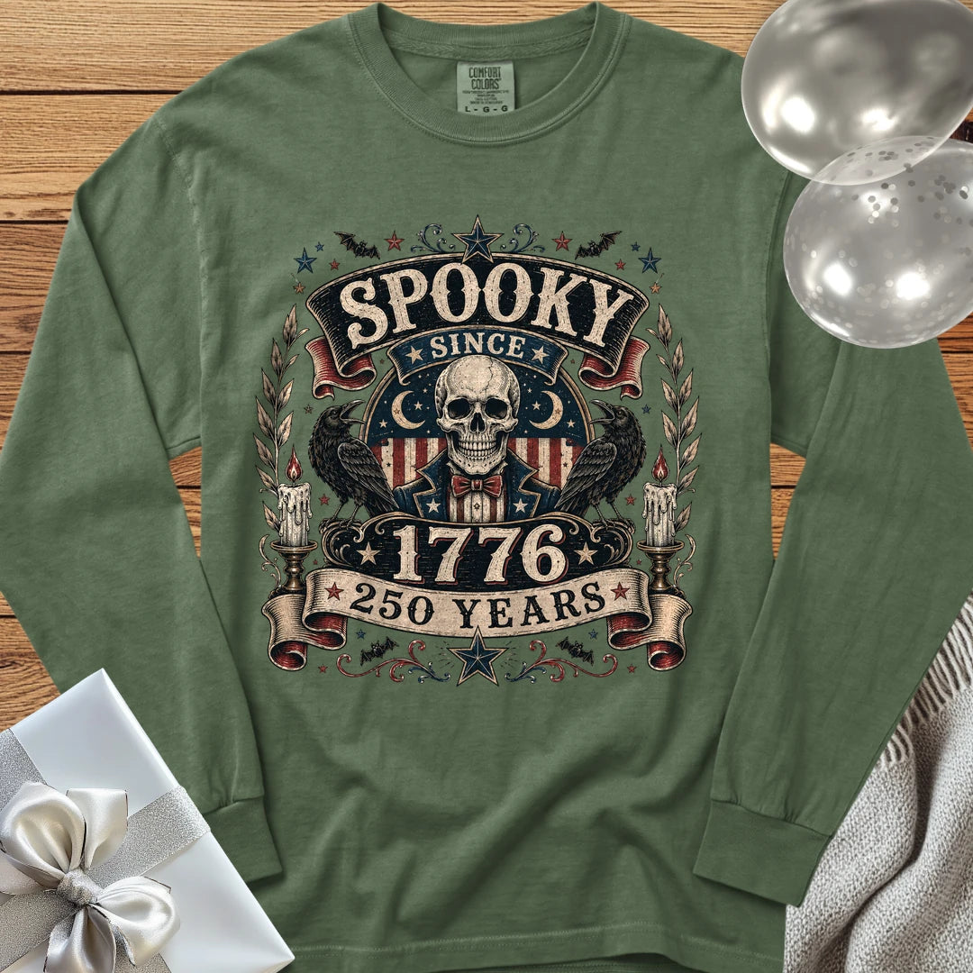 Spooky Since 1776 - Premium Halloween America 250 Long Sleeve T-Shirt - Hemp