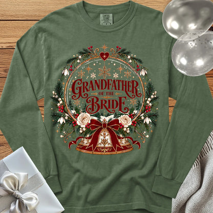 Grandfather of the Bride - Premium Snowglobe Wedding Long Sleeve T-Shirt - Hemp