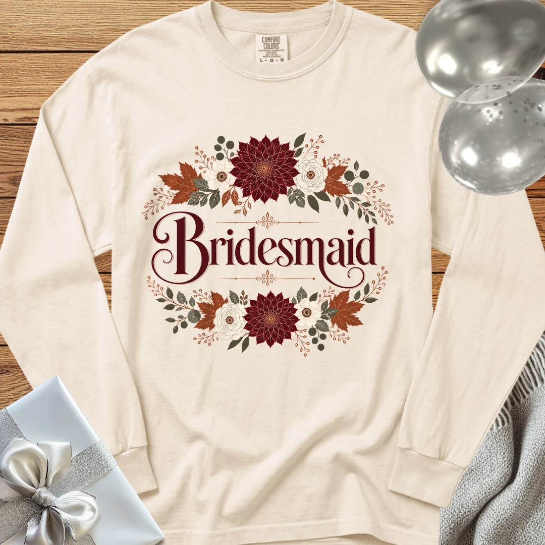 Bridesmaid - Premium Wedding Long Sleeve T-Shirt - Ivory
