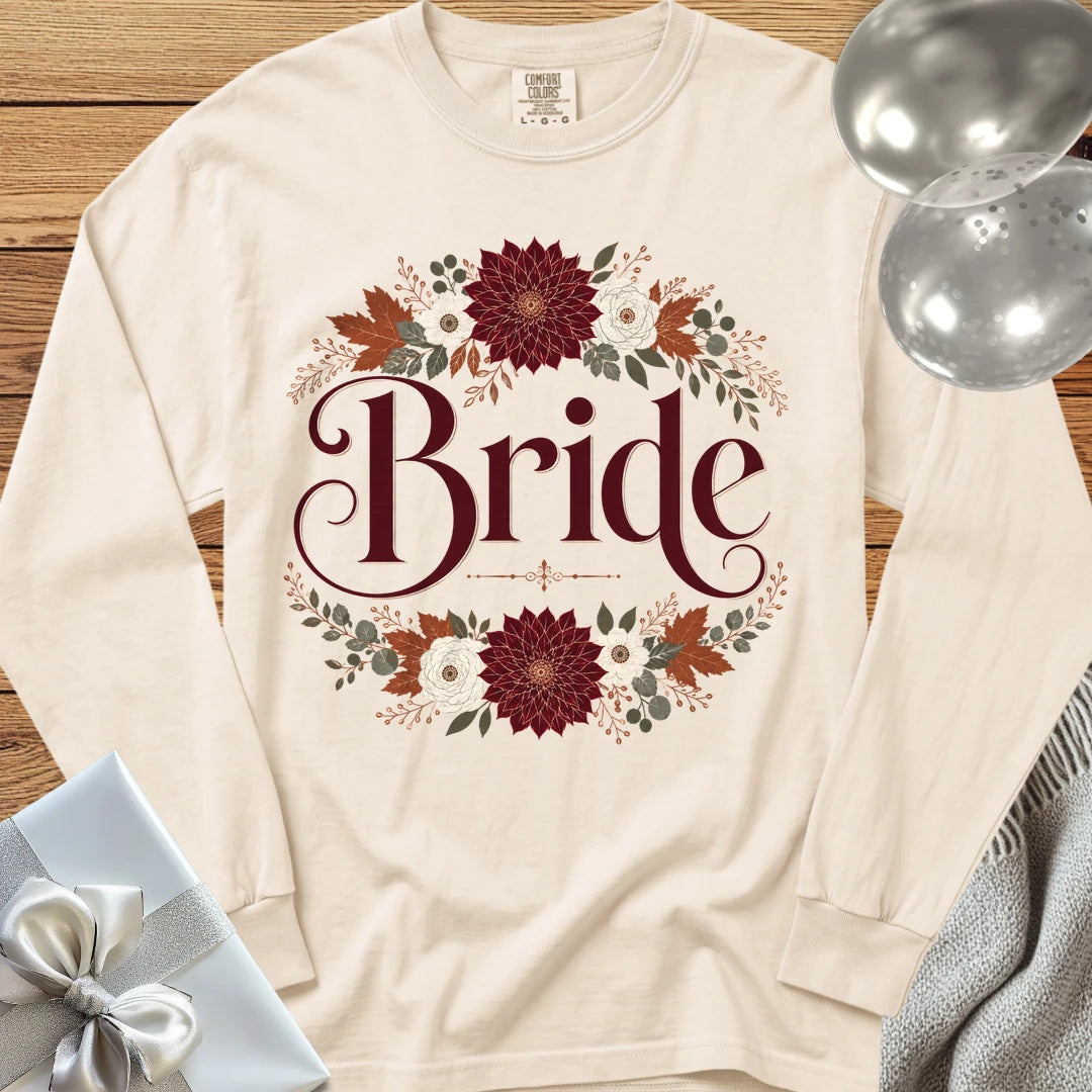 Bride - Premium Wedding Long Sleeve T-Shirt - Ivory