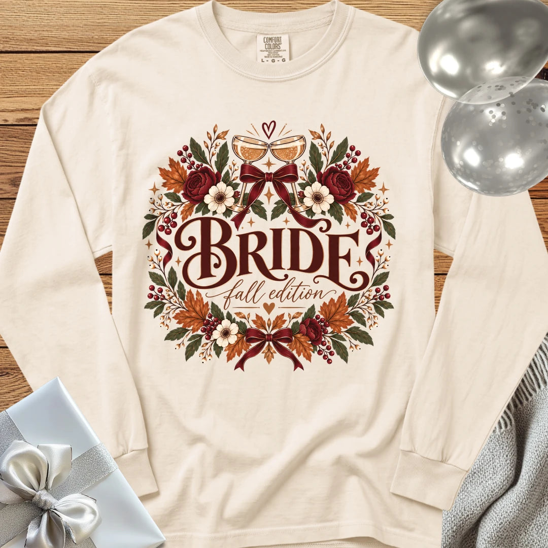 Bride, Fall Edition - Premium Wedding Long Sleeve T-Shirt - Ivory