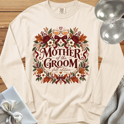 Mother of the Groom, Fall Edition - Premium Wedding Long Sleeve T-Shirt - Ivory