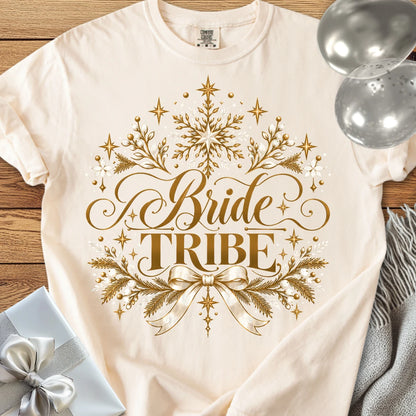 Bride Tribe - Premium Winter Sparkle Wedding T-Shirt - Ivory
