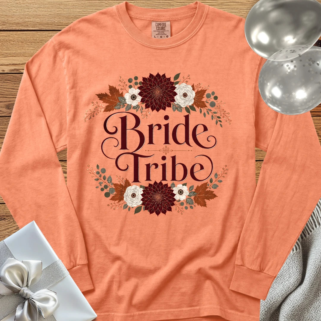 Bride Tribe - Premium Wedding Long Sleeve T-Shirt - Melon
