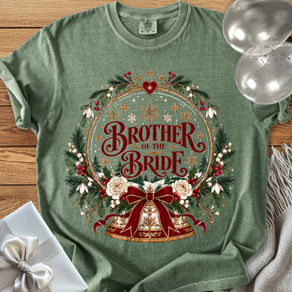 Brother of the Bride - Premium Snowglobe Wedding T-Shirt - Moss