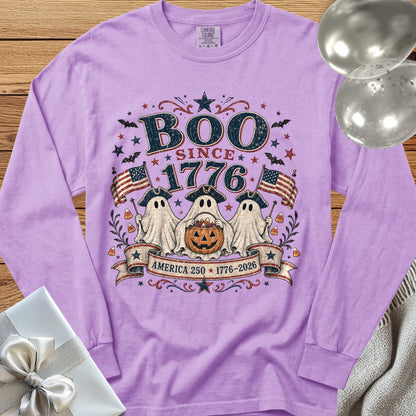 Boo Since 1776 - Premium Halloween America 250 Long Sleeve T-Shirt - Orchid