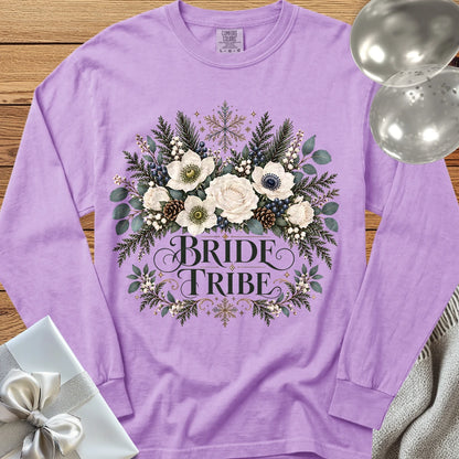 Bride Tribe - Premium Winter Bouquet Wedding Long Sleeve T-Shirt - Orchid