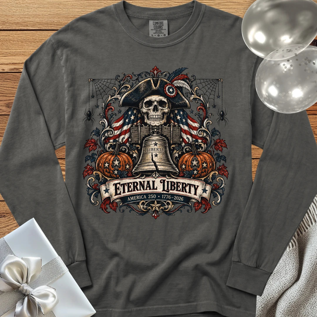 Eternal Liberty - Premium America 250 Halloween Long Sleeve T-Shirt - Pepper