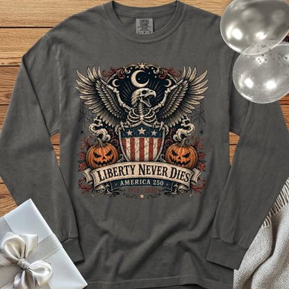 Liberty Never Dies - Premium America 250 Halloween Long Sleeve T-Shirt - Pepper