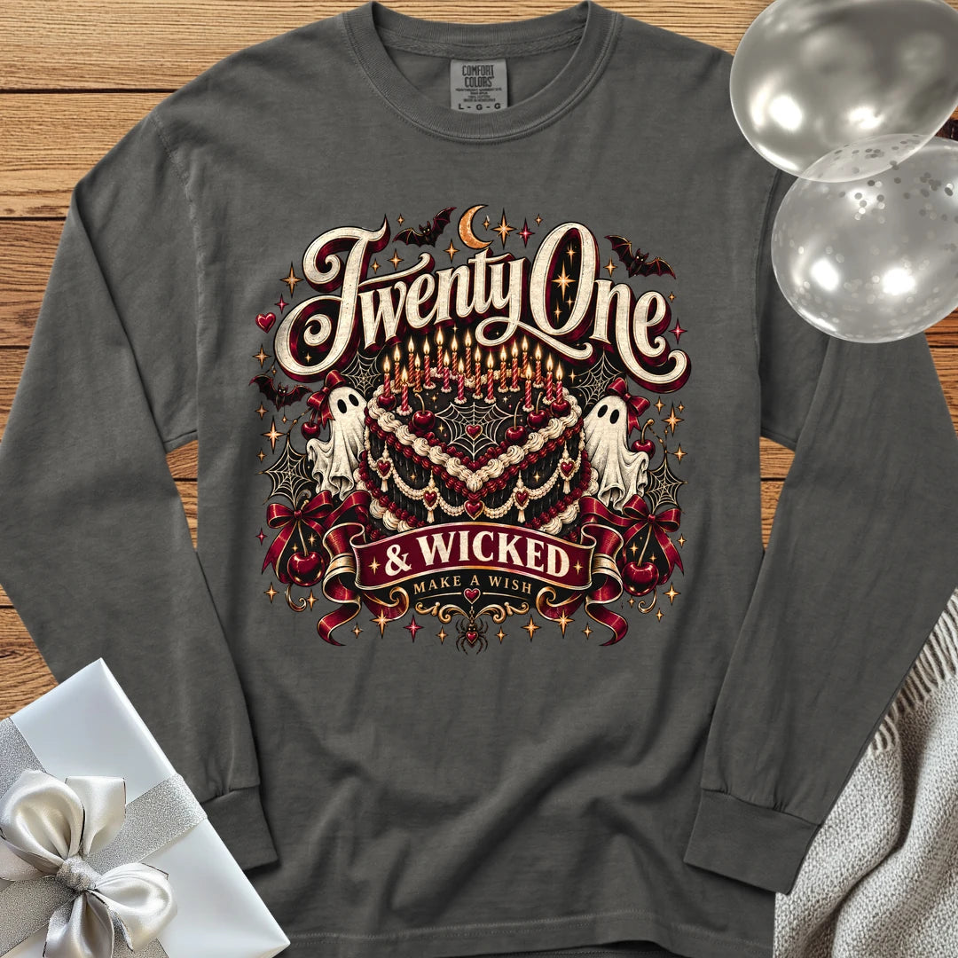 Twenty One & Wicked - Premium Halloween Long Sleeve T-Shirt - Pepper