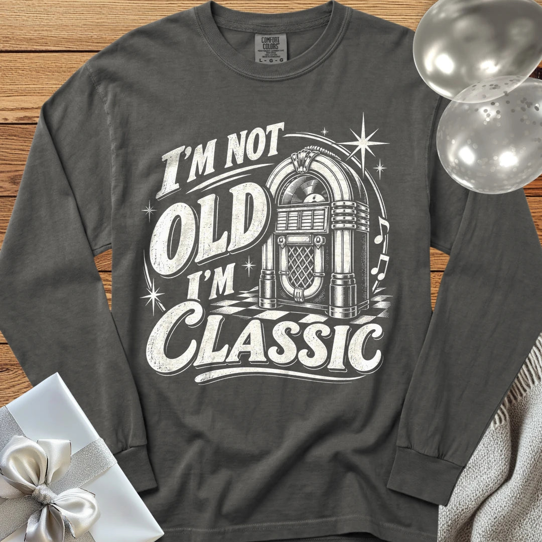 I’m Not Old, I’m Classic - Premium Birthday Long Sleeve T-Shirt - Pepper