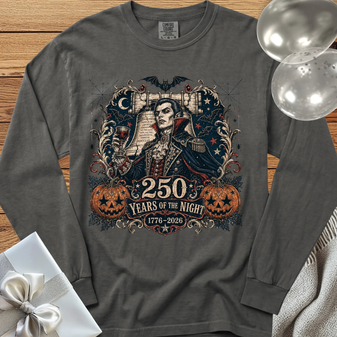 250 Years of the Night - Premium Halloween America 250 Long Sleeve T-Shirt - Pepper