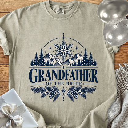 Grandfather of the Bride - Premium Winter Peaks Wedding T-Shirt - Sandstone