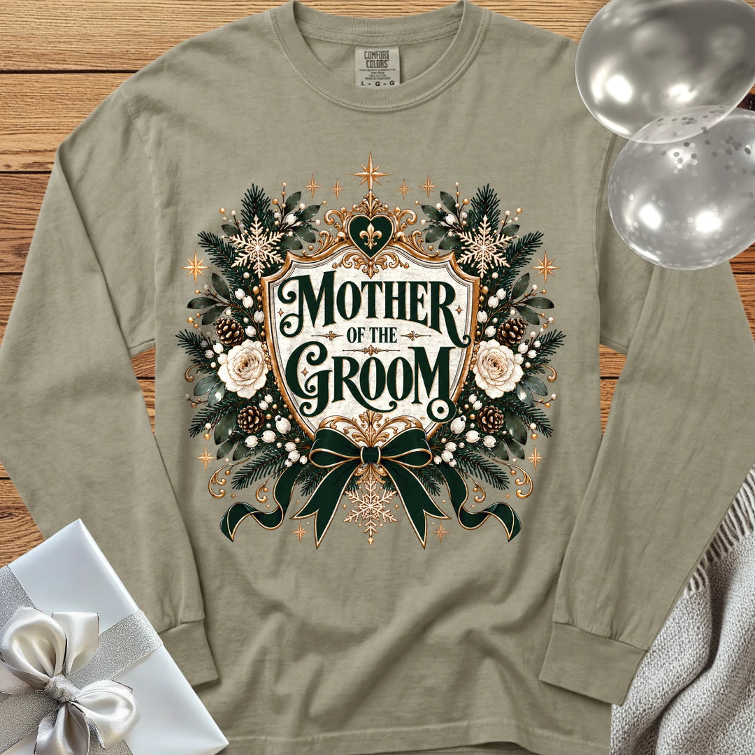 Mother of the Groom - Premium Winter Heirloom Wedding Long Sleeve T-Shirt - Sandstone