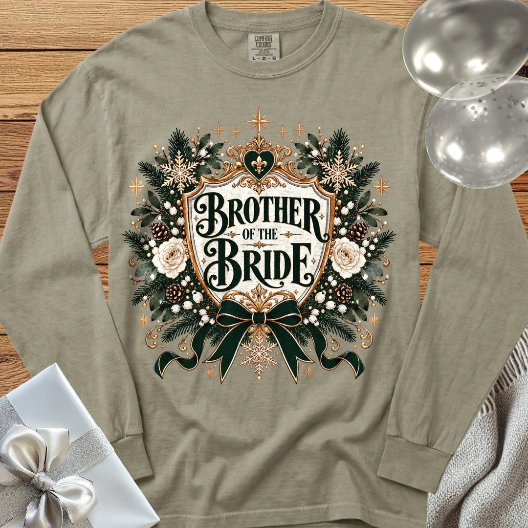 Brother of the Bride - Premium Winter Heirloom Wedding Long Sleeve T-Shirt - Sandstone