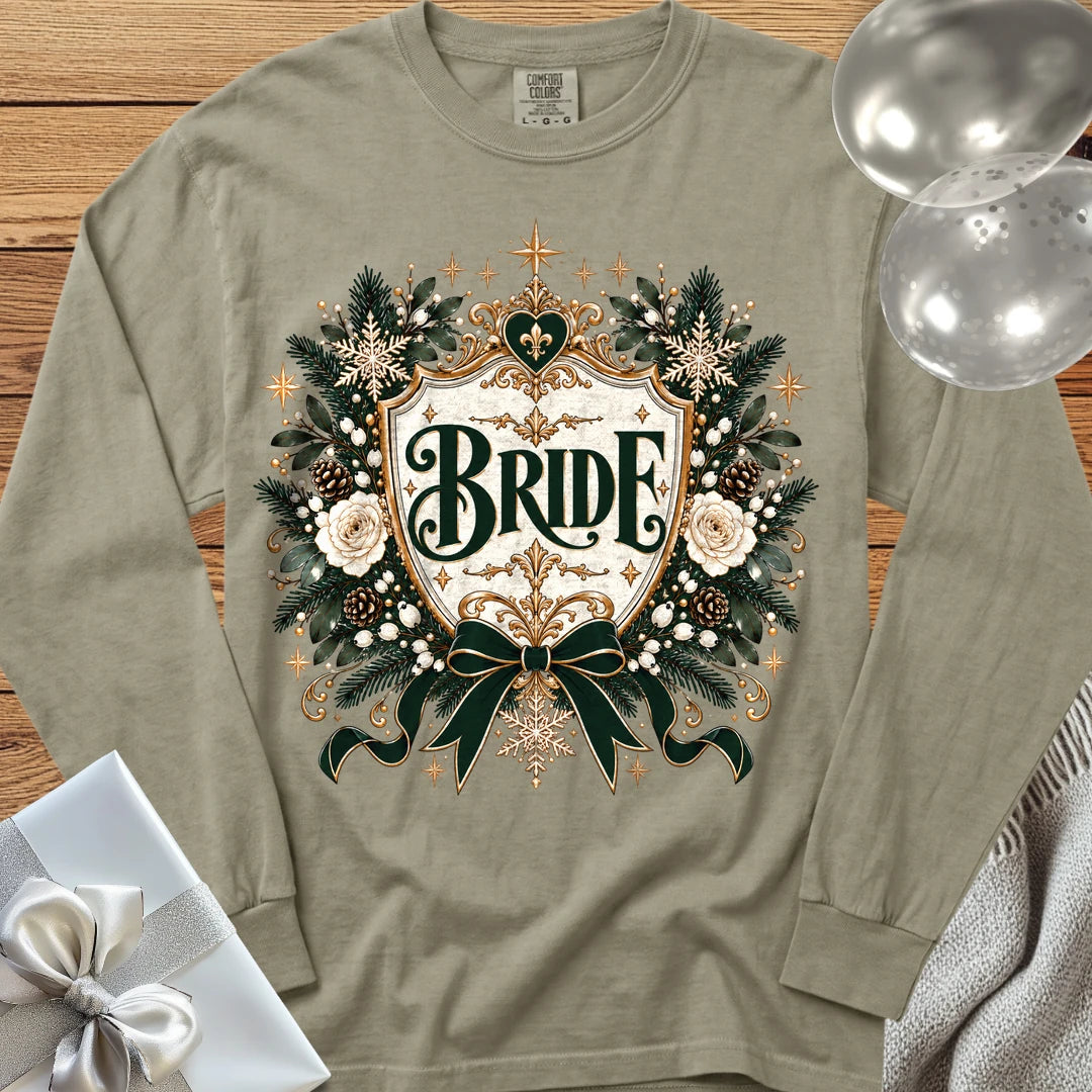 Bride - Premium Winter Heirloom Wedding Long Sleeve T-Shirt - Sandstone