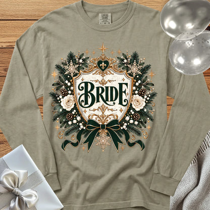 Bride - Premium Winter Heirloom Wedding Long Sleeve T-Shirt - Sandstone