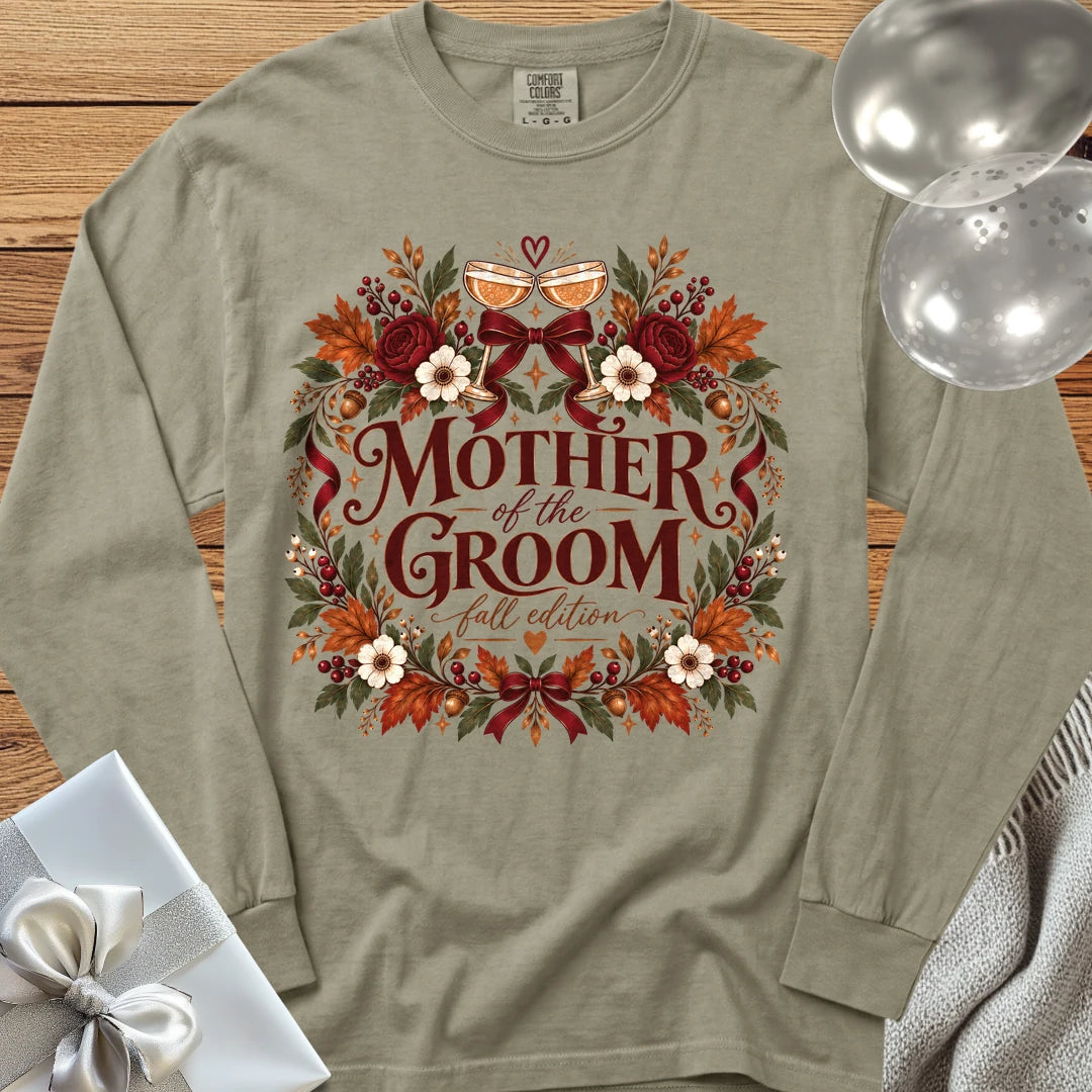 Mother of the Groom, Fall Edition - Premium Wedding Long Sleeve T-Shirt - Sandstone