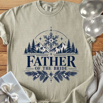 Father of the Bride - Premium Winter Peaks Wedding T-Shirt - Sandstone