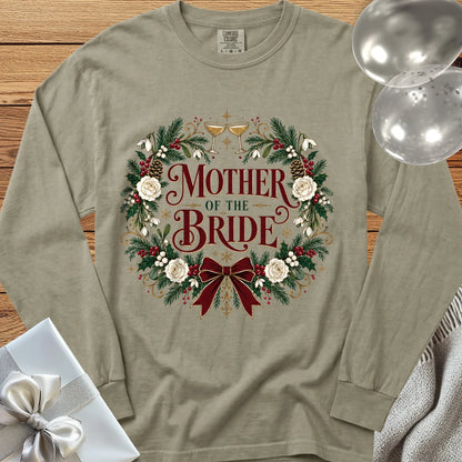 Mother of the Bride - Premium Winter Crest Wedding Long Sleeve T-Shirt - Sandstone