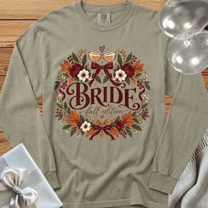 Bride, Fall Edition - Premium Wedding Long Sleeve T-Shirt - Sandstone