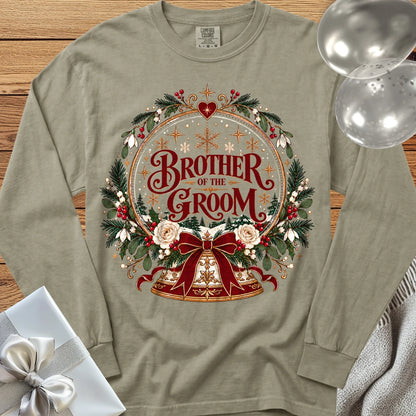 Brother of the Groom - Premium Snowglobe Wedding Long Sleeve T-Shirt - Sandstone