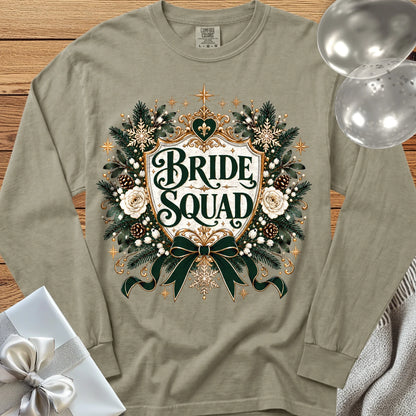 Bride Squad - Premium Winter Heirloom Wedding Long Sleeve T-Shirt - Sandstone