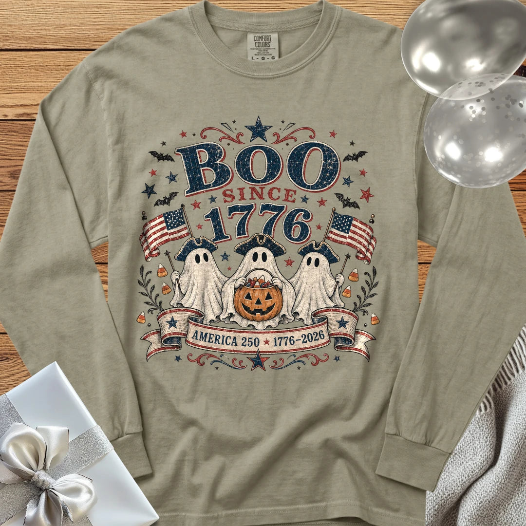 Boo Since 1776 - Premium Halloween America 250 Long Sleeve T-Shirt - Sandstone