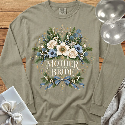 Mother of the Bride - Premium Winter Botanical Wedding Long Sleeve T-Shirt - Sandstone