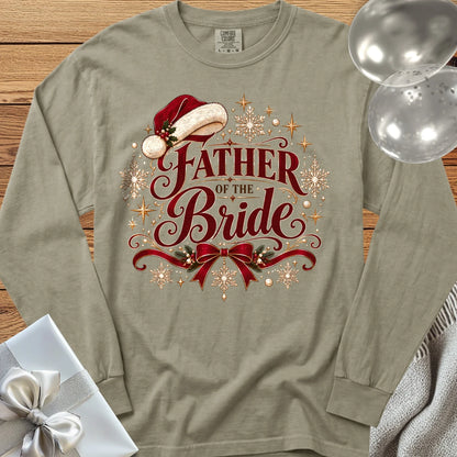Father of the Bride - Premium Christmas Long Sleeve Wedding T-Shirt - Sandstone