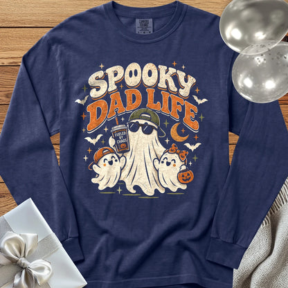 Spooky Dad Life - Premium Halloween Parenting Long Sleeve T-Shirt - True Navy