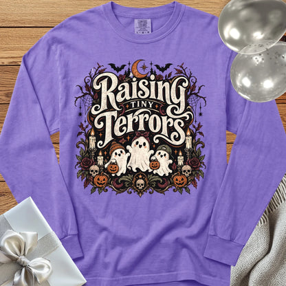 Raising Tiny Terrors - Premium Halloween Long Sleeve T-Shirt - Violet