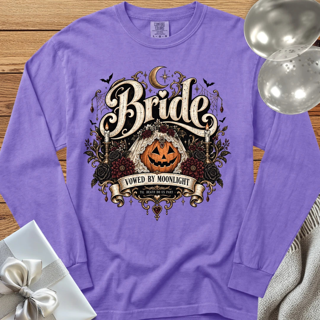 Bride - Premium Halloween Wedding Long Sleeve T-Shirt - Violet