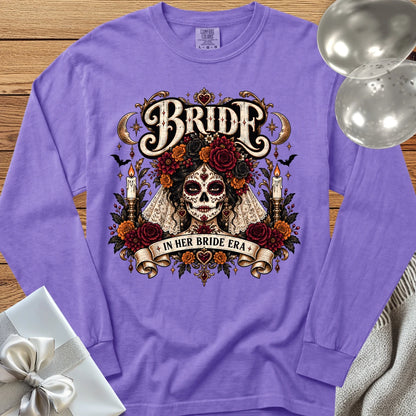 Bride, In Her Bride Era - Premium Halloween Wedding Long Sleeve T-Shirt - Violet