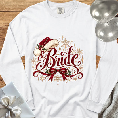Bride - Premium Christmas Long Sleeve T-Shirt - White