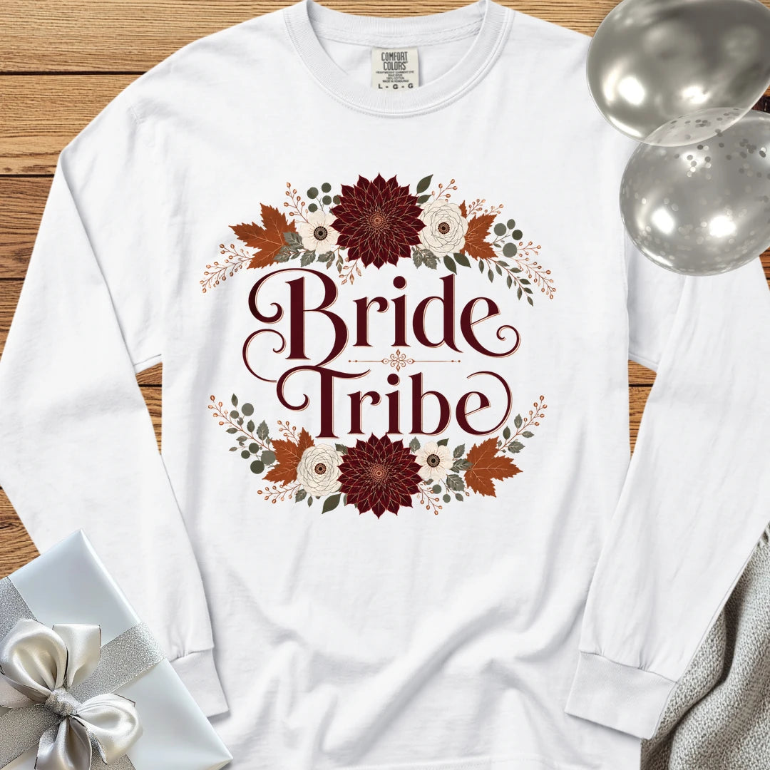 Bride Tribe - Premium Wedding Long Sleeve T-Shirt - White