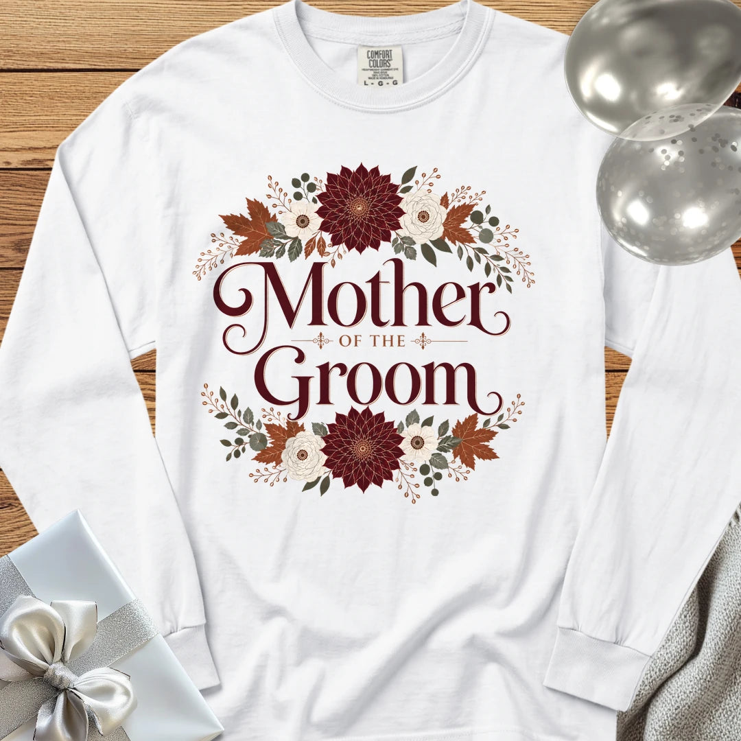 Mother of the Groom - Premium Wedding Long Sleeve T-Shirt - White