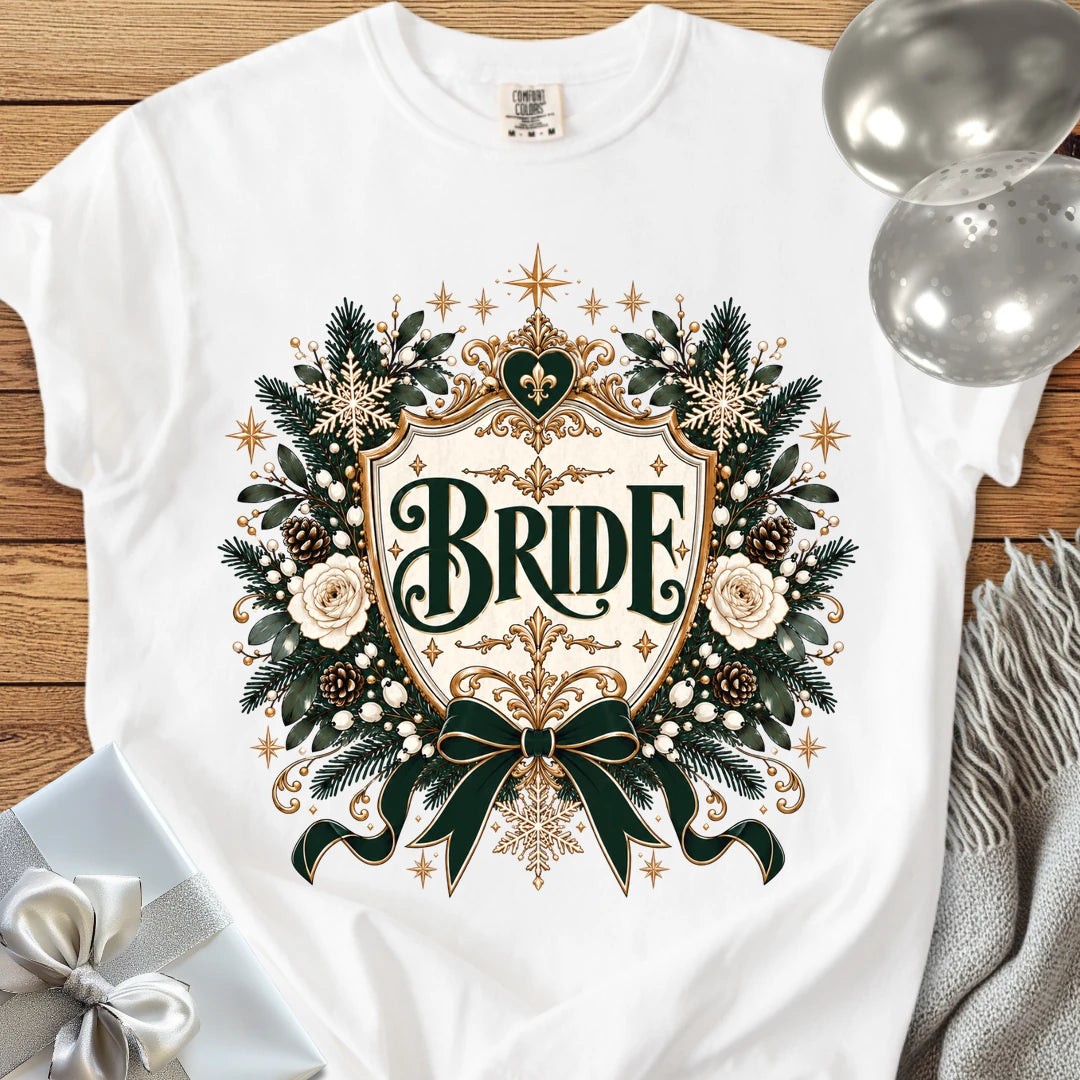 Bride - Premium Winter Heirloom Wedding T-Shirt - White
