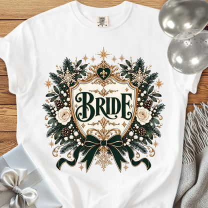 Bride - Premium Winter Heirloom Wedding T-Shirt - White