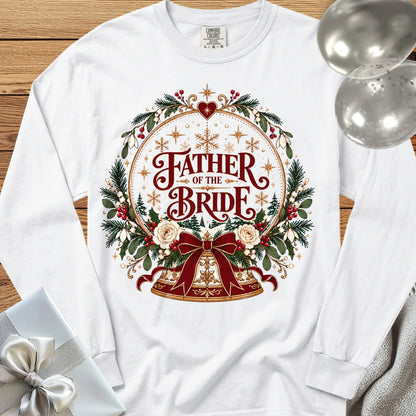 Father of the Bride - Premium Snowglobe Wedding Long Sleeve T-Shirt - White
