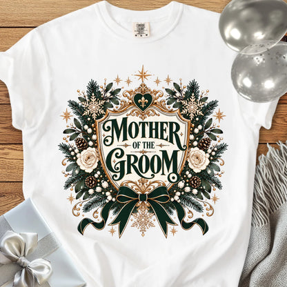 Mother of the Groom - Premium Winter Heirloom Wedding T-Shirt - White