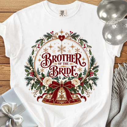 Brother of the Bride - Premium Snowglobe Wedding T-Shirt - White