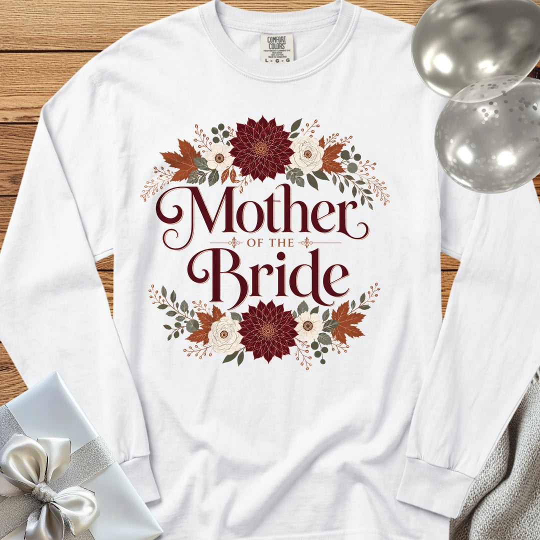 Mother of the Bride - Premium Wedding Long Sleeve T-Shirt - White