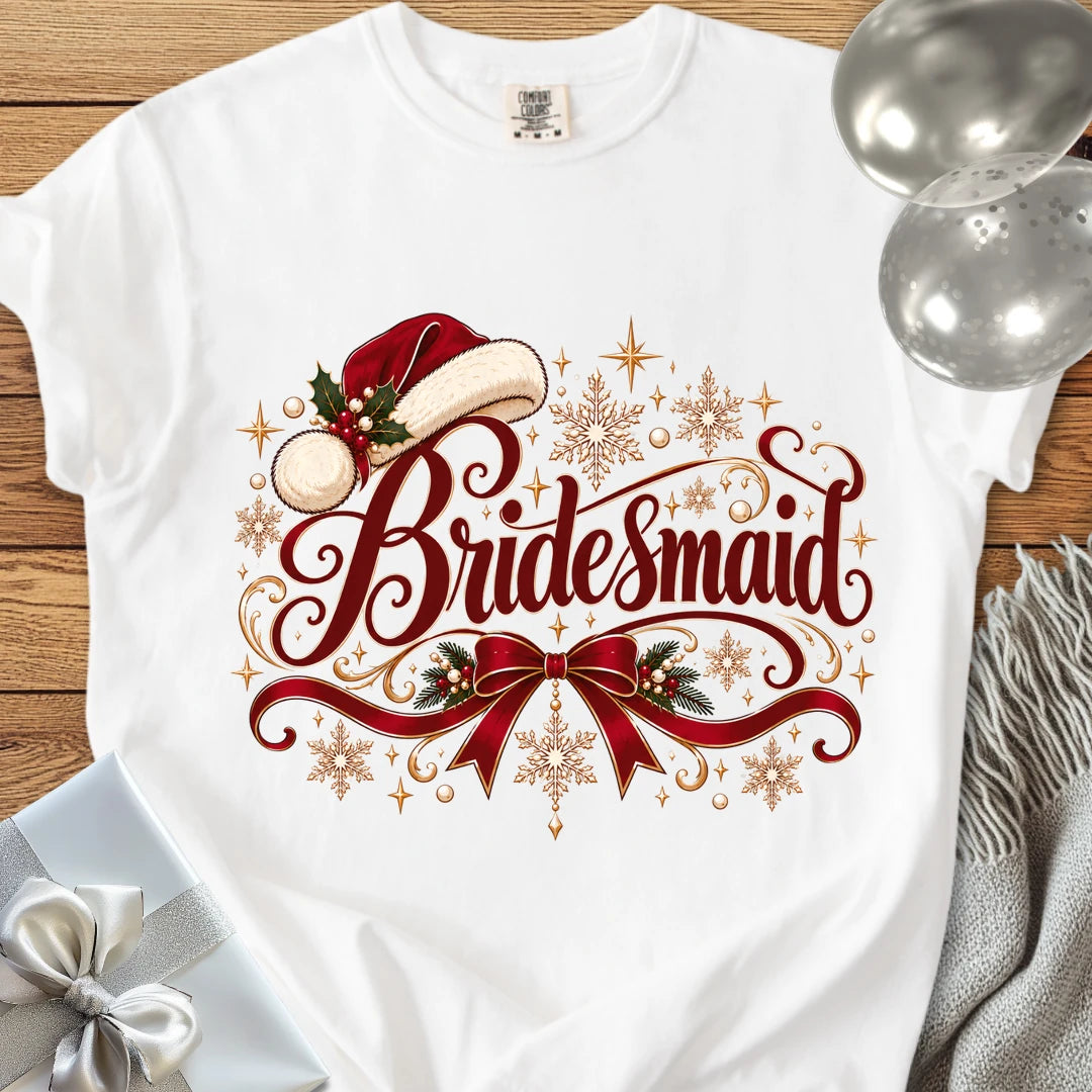 Bridesmaid - Premium Wedding T-Shirt - White