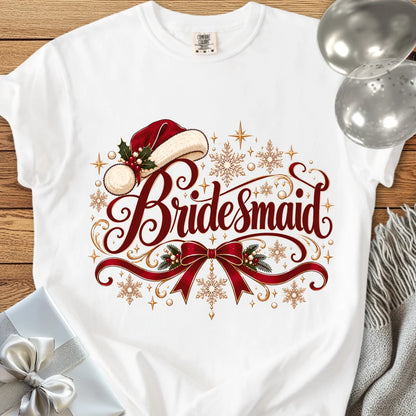 Bridesmaid - Premium Wedding T-Shirt - White